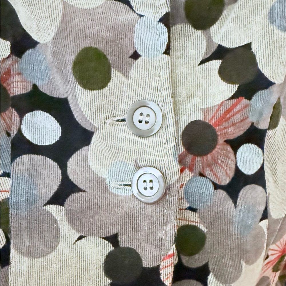 Vintage Sisley Corduroy Floral Jacket (Size IT 40 | US 4) - Picture 3 of 7